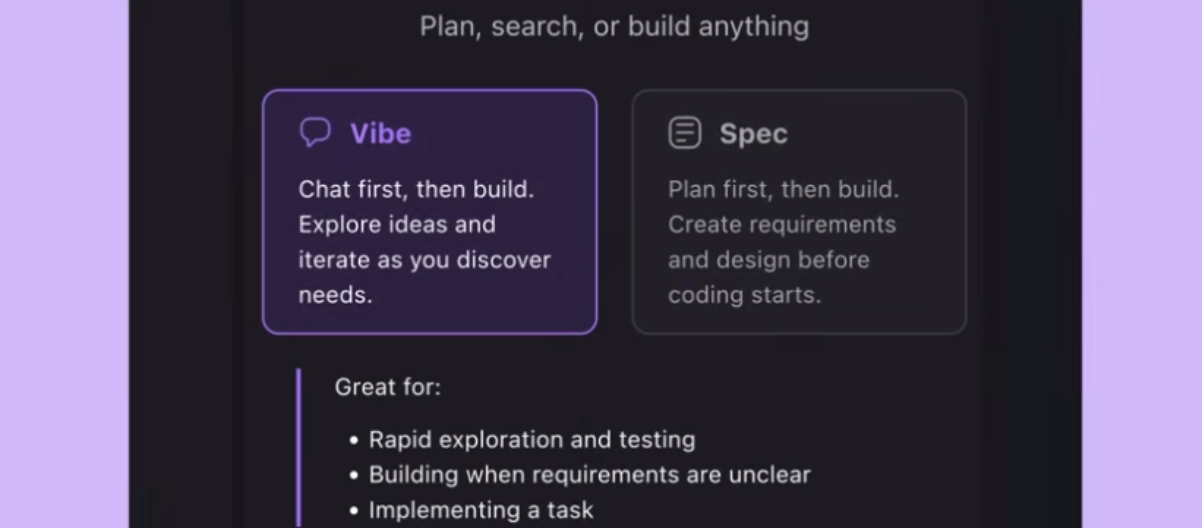 Kiro Vibe Coding 模式支援