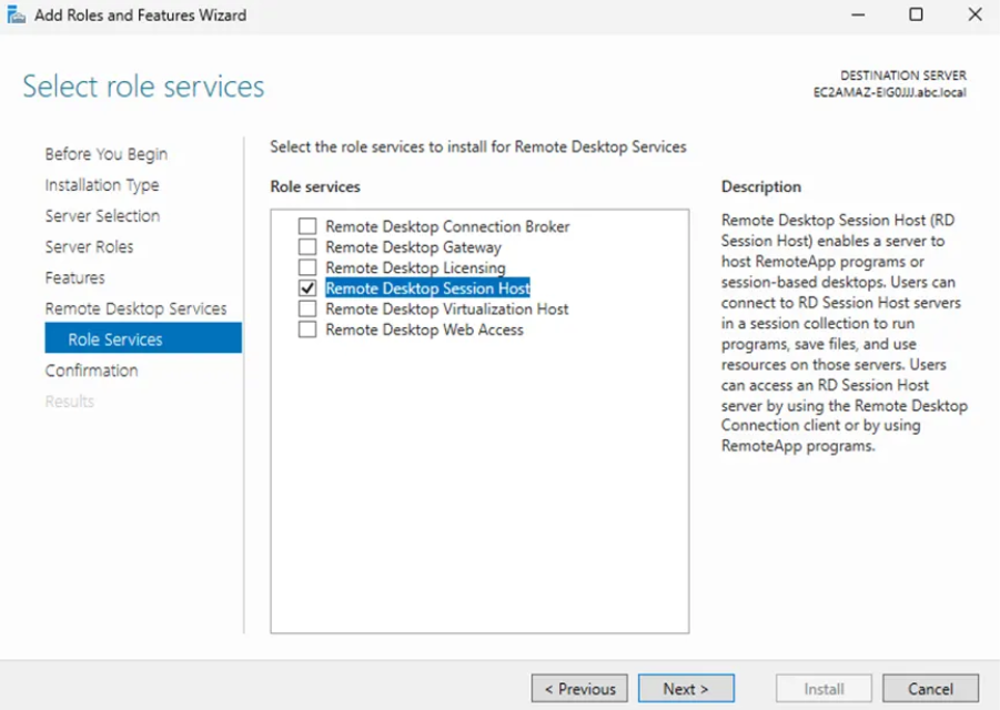 主機建立 Remote Desktop Service 
